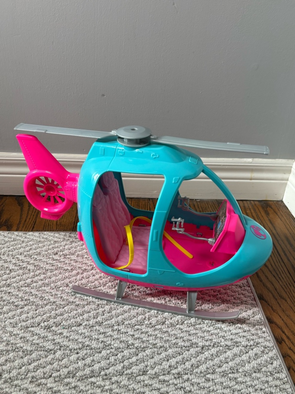 Barbie Teal and Hot Pink Play Helicopter